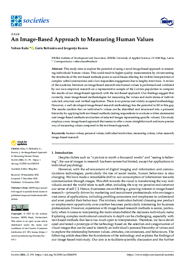 (PDF) An Image-Based Approach to Measuring Human Values