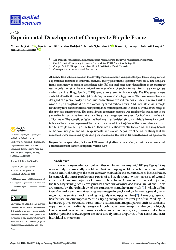 (PDF) Experimental Development of Composite Bicycle Frame