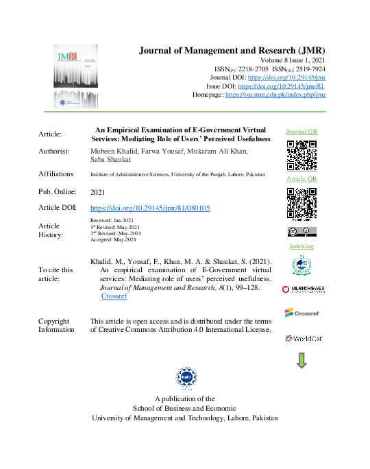(PDF) An Empirical Examination of E-Government Virtual Services ...