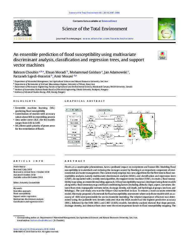 (PDF) An ensemble prediction of flood susceptibility using multivariate ...