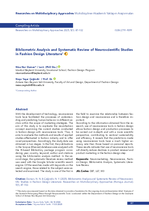 (PDF) Bibliometric Analysis and Systematic Review of Neuroscientific ...