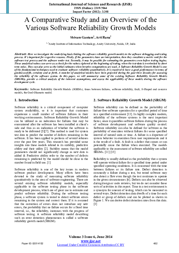 (PDF) A Comparative Study and an Overview of the Various Software ...