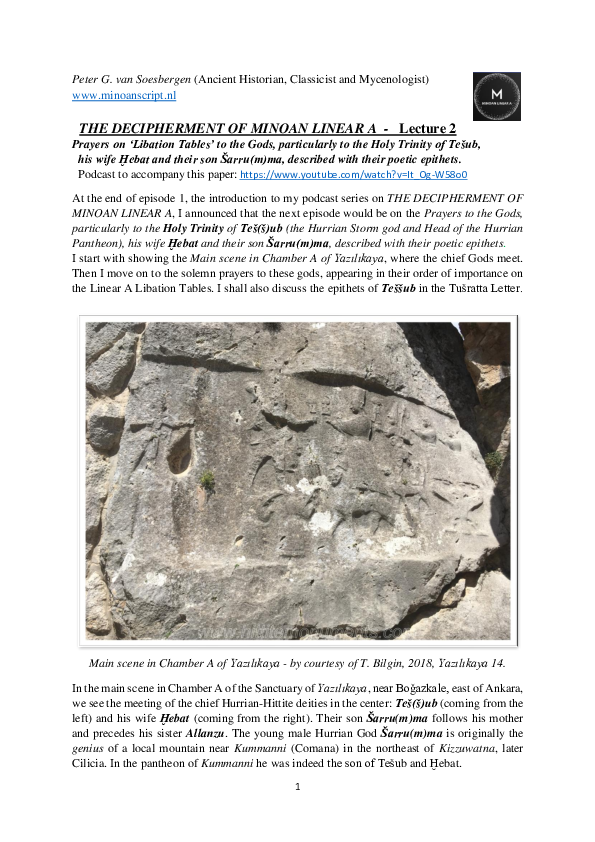 (PDF) Lecture 2: 'Prayers On Libation tables' - THE DECIPHERMENT OF ...