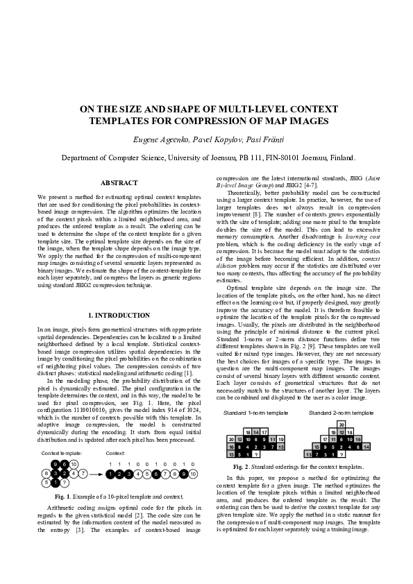 (PDF) On the size and shape of multi-level context templates for ...