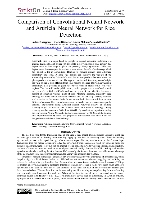 (PDF) Comparison of Convolutional Neural Network and Artificial Neural ...