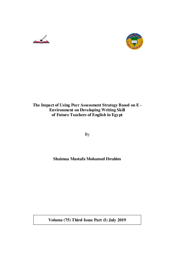 (PDF) The Impact of Using Peer Assessment Strategy Based on E ...