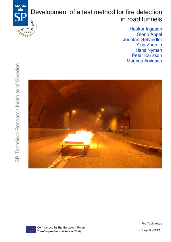 (PDF) Development of a test method for fire detection in road tunnels