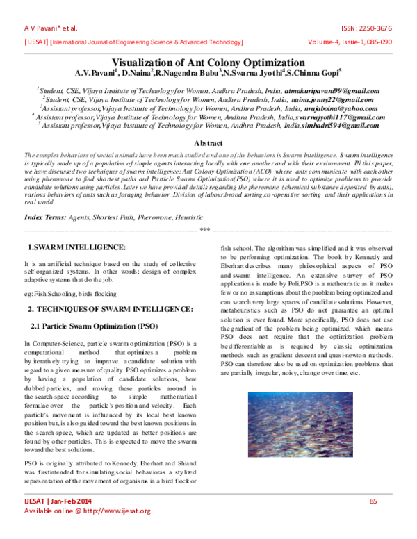 (PDF) Visualization of Ant Colony Optimization