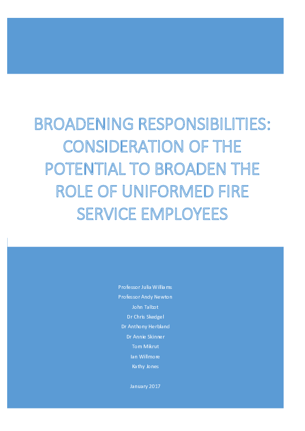 (PDF) Broadening Responsibilities: Consideration Of The Potential To ...
