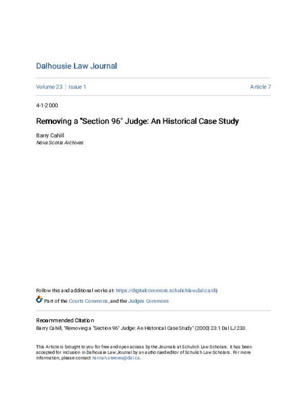(PDF) Removing a 