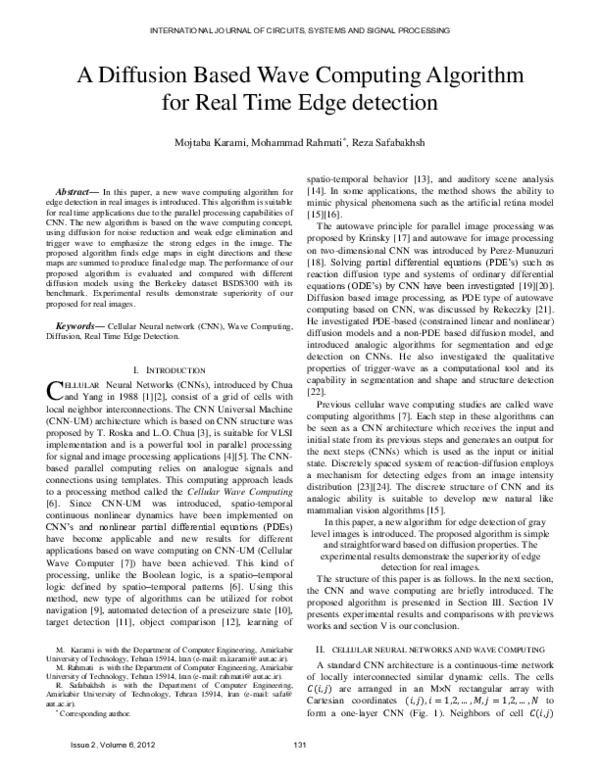 (PDF) A Diffusion Based Wave Computing Algorithm for Real Time Edge ...