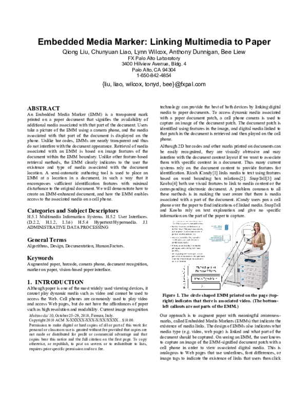 (PDF) Embedded media marker