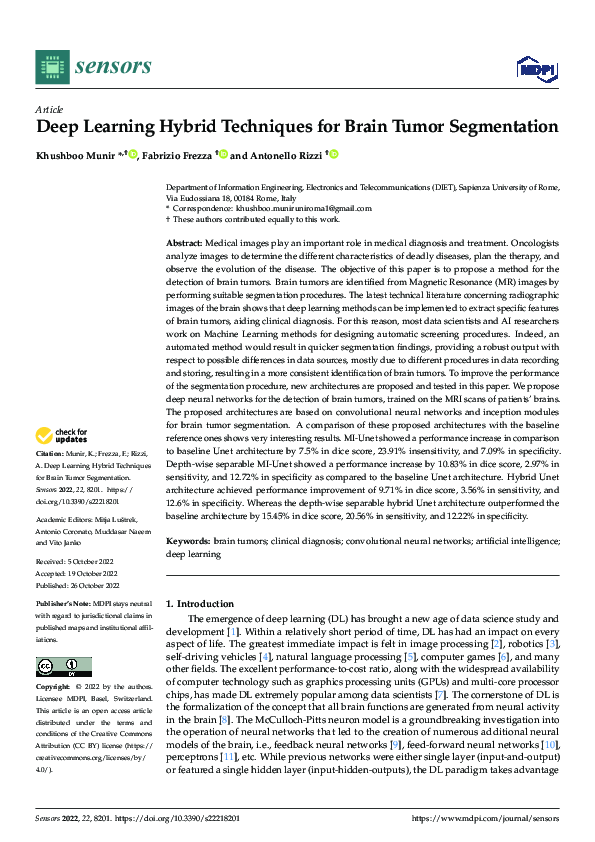 (PDF) Deep Learning Hybrid Techniques for Brain Tumor Segmentation