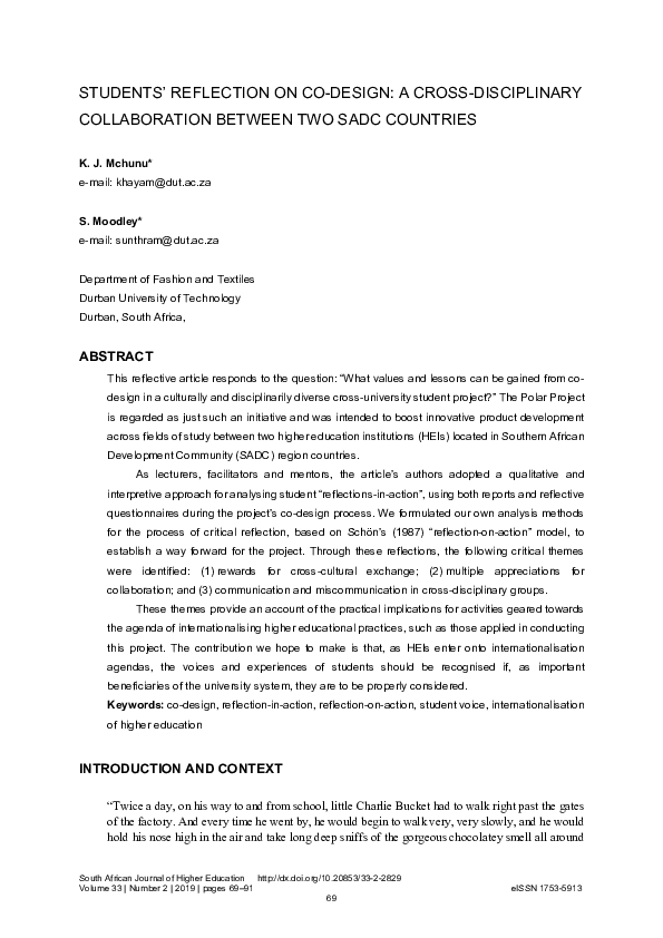 (PDF) The cross-disciplinary collaboration