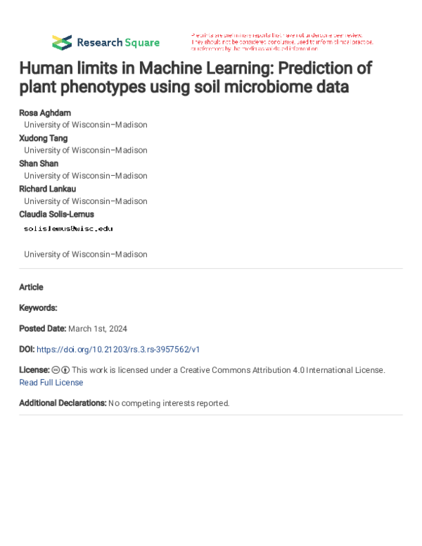 (PDF) Human limits in Machine Learning: Prediction of plant phenotypes ...