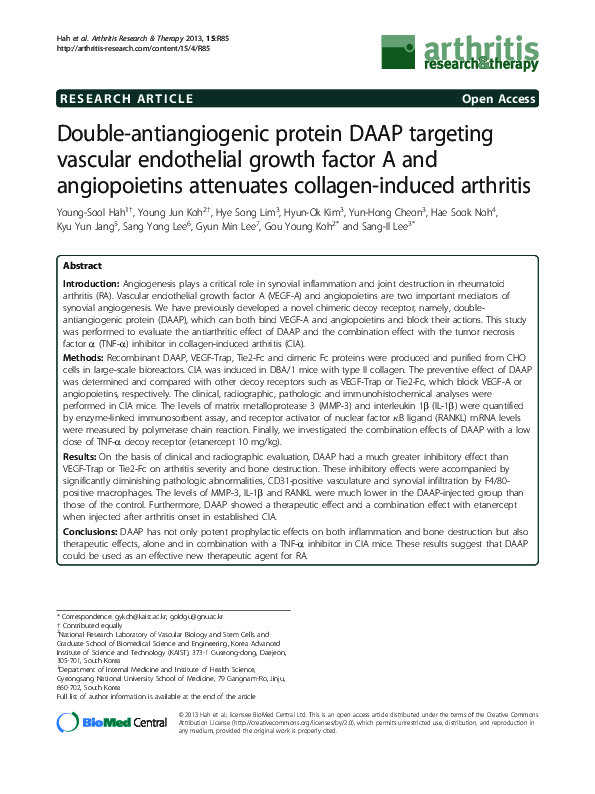 (PDF) Double-antiangiogenic protein DAAP targeting vascular endothelial ...