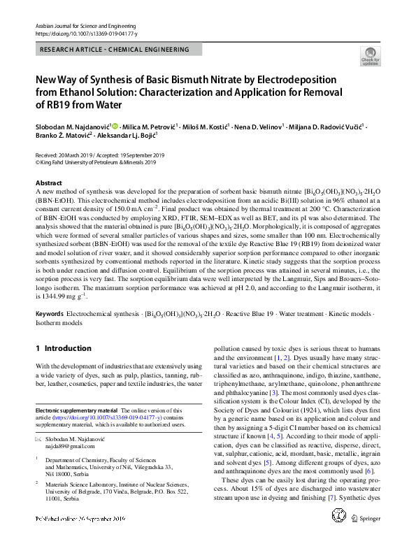 (PDF) New Way of Synthesis of Basic Bismuth Nitrate by ...