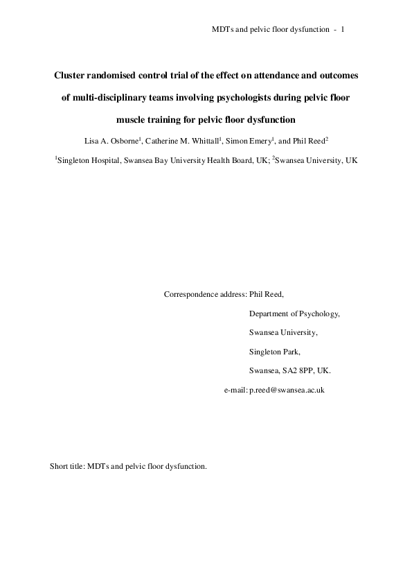 (PDF) Cluster randomised control trial of the effect on attendance and ...