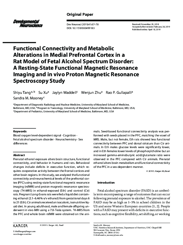 (PDF) Functional Connectivity and Metabolic Alterations in Medial ...