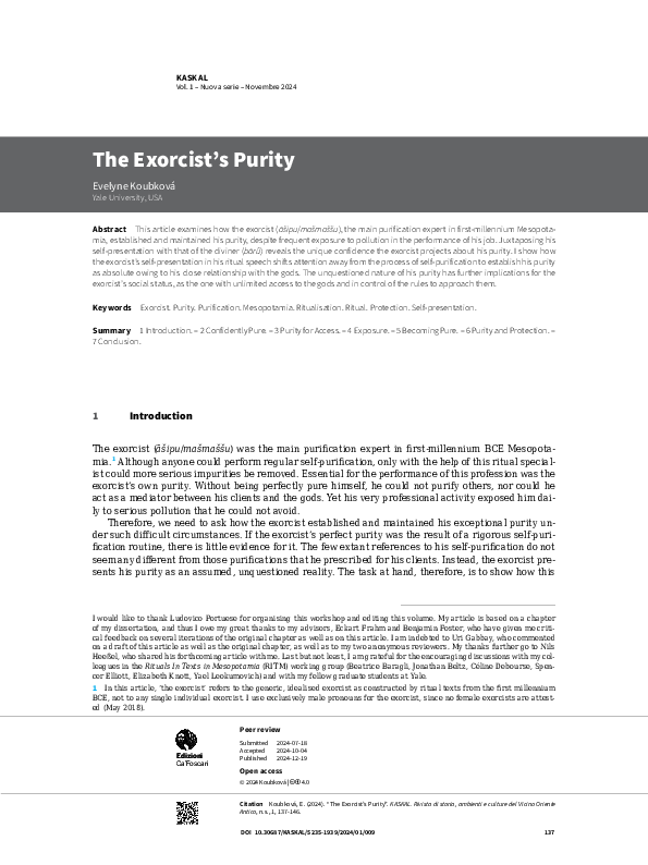 (PDF) The Exorcist's Purity