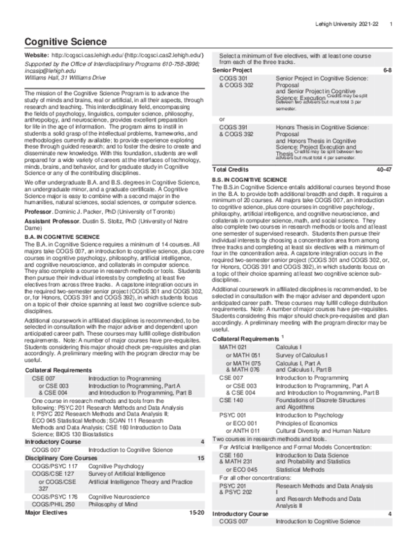 (PDF) Cognitive Science
