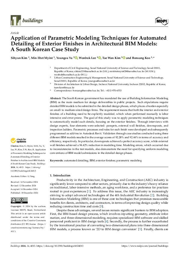 (PDF) Application of Parametric Modeling Techniques for Automated ...