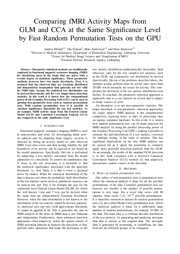 (PDF) Comparing fMRI Activity Maps from GLM and CCA at the Same ...