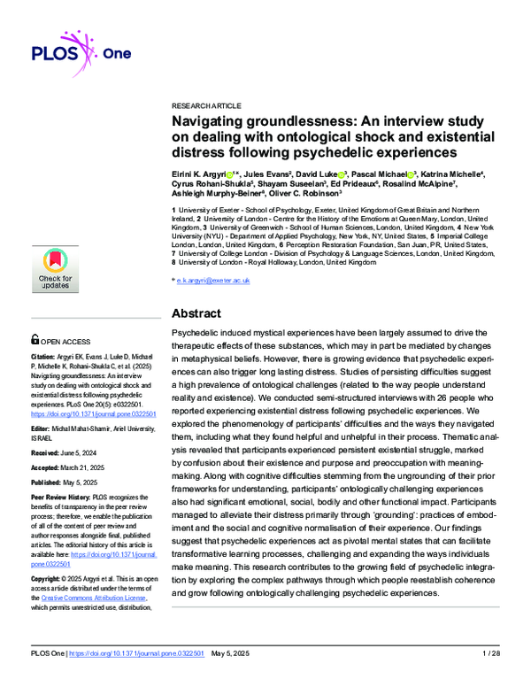 (PDF) Navigating groundlessness: An interview study on dealing with ...