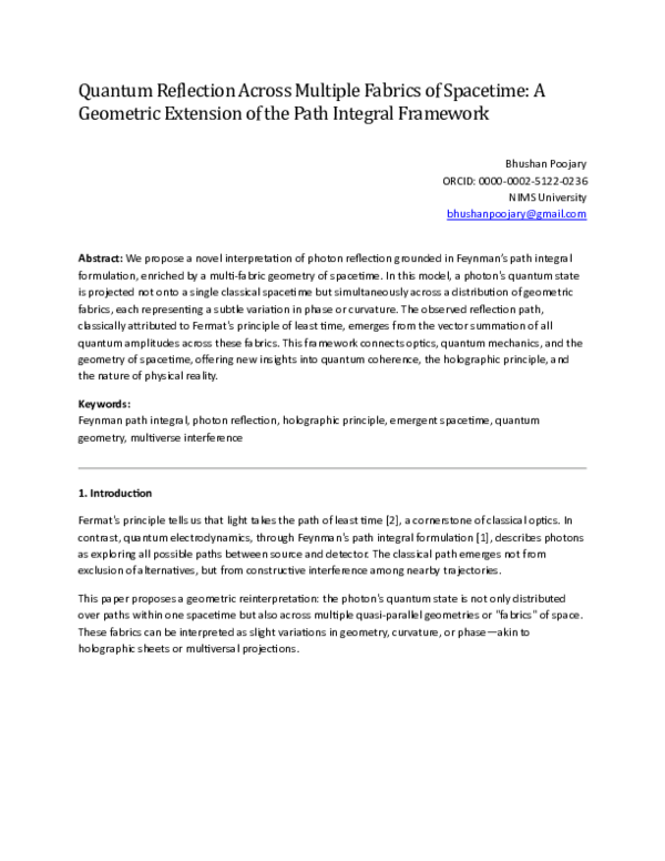 (PDF) Quantum Reflection Across Multiple Fabrics of Spacetime: A ...