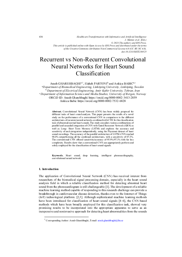 (PDF) Recurrent vs Non-Recurrent Convolutional Neural Networks for ...