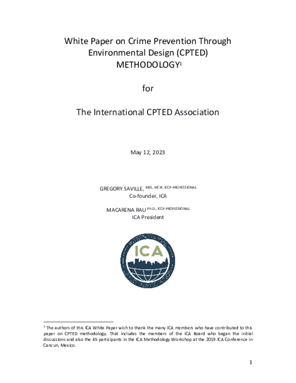 (PDF) White Paper on Crime Prevention Through Environmental Design ...