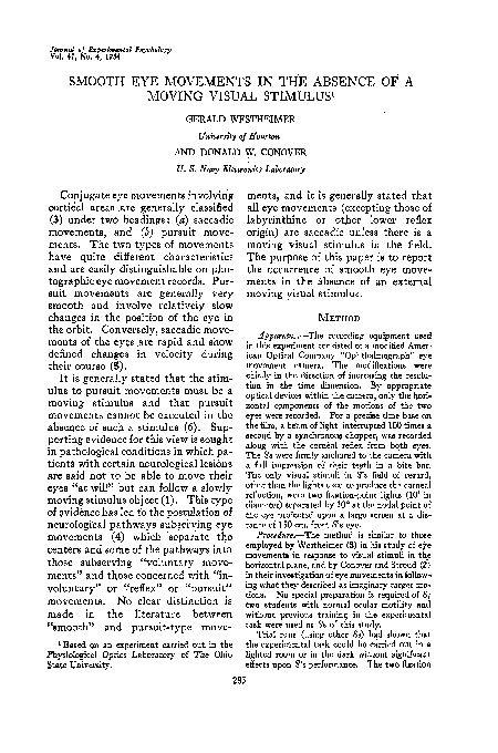 (PDF) Smooth eye movements in the absence of a moving visual stimulus