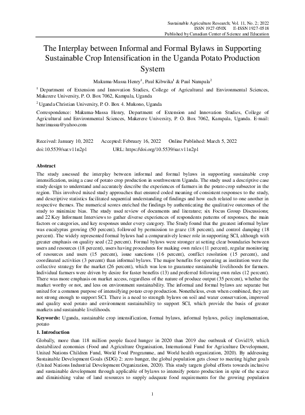 (PDF) The Interplay between Informal and Formal Bylaws in Supporting ...
