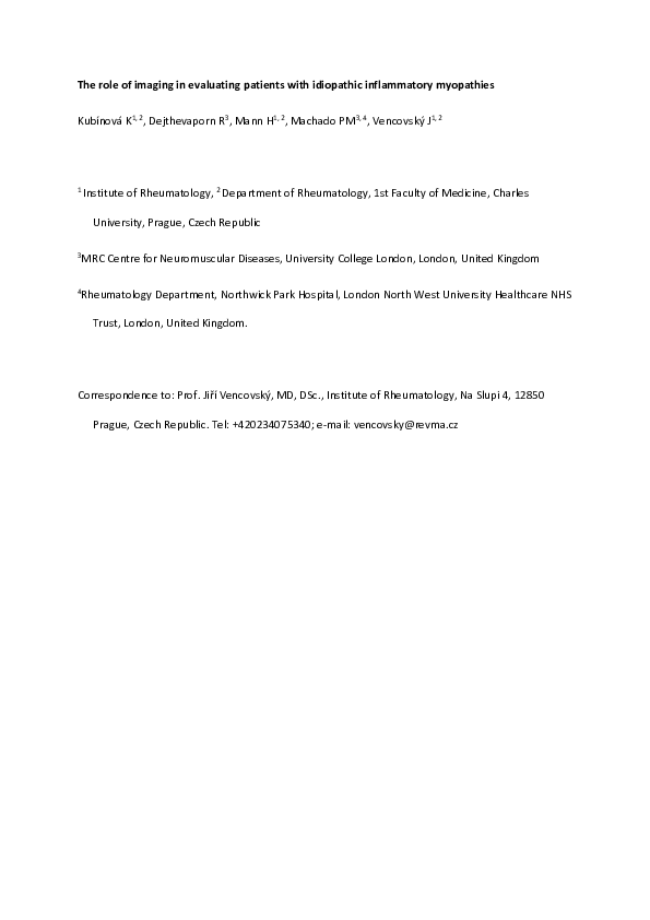 (PDF) The role of imaging in evaluating patients with idiopathic ...