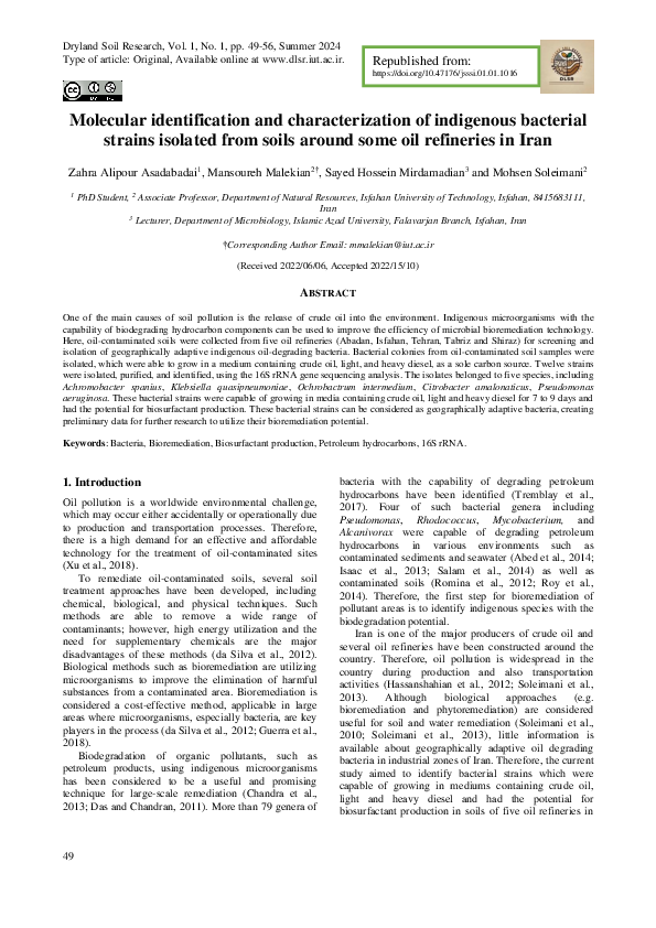 (PDF) Molecular identification and characterization of indigenous ...
