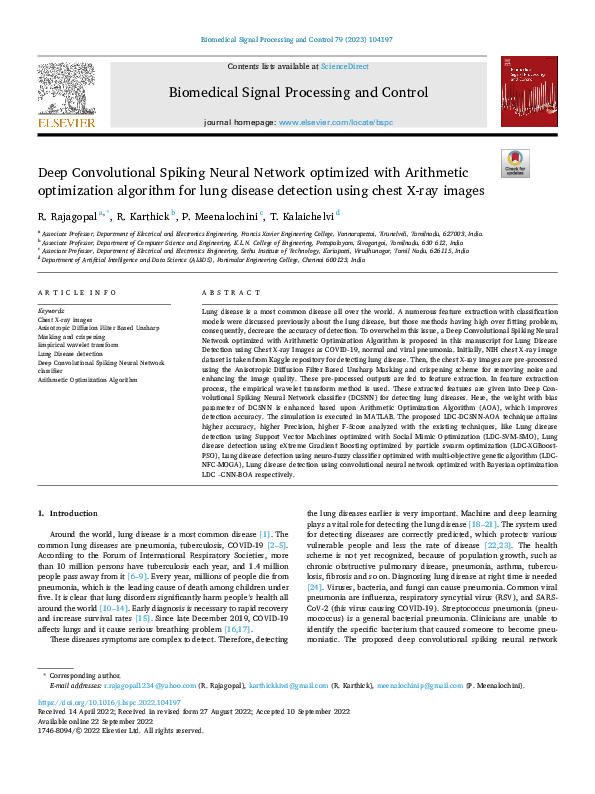 (PDF) Deep Convolutional Spiking Neural Network optimized with ...