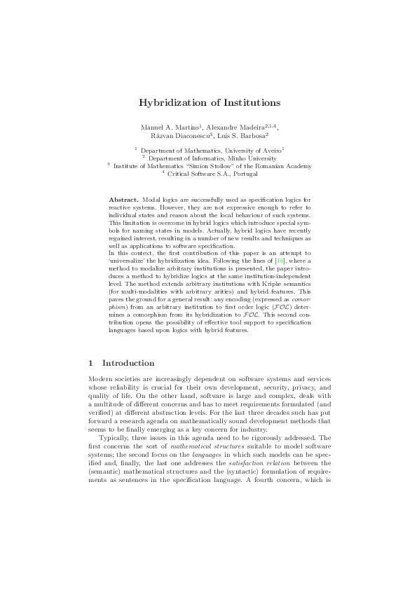 (PDF) Hybridization of Institutions