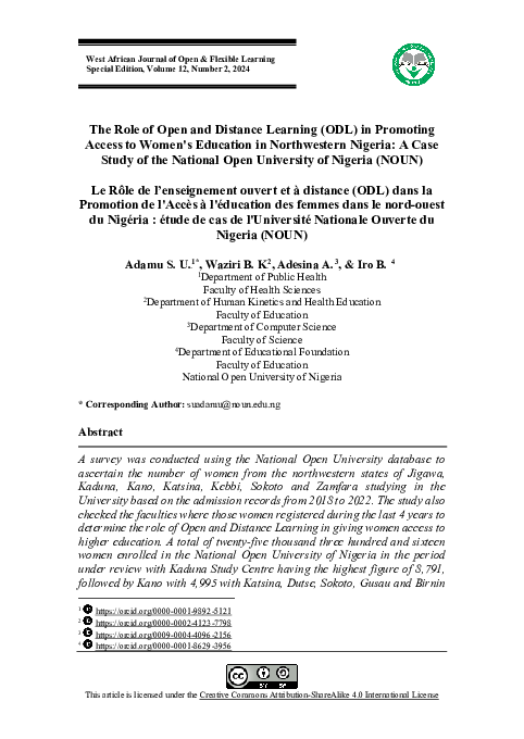 (PDF) The Role of Open and Distance Learning (ODL) in Promoting