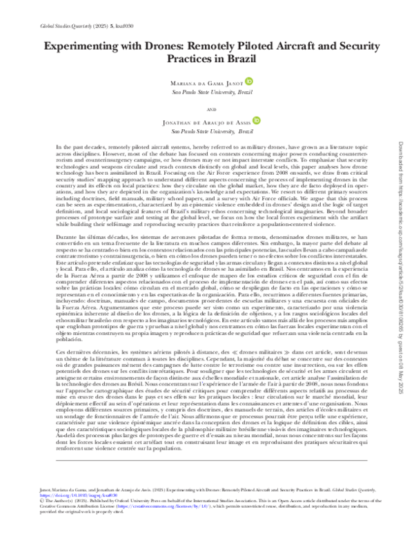 (PDF) Experimenting with Drones: Remotely Piloted Aircraft and Security ...