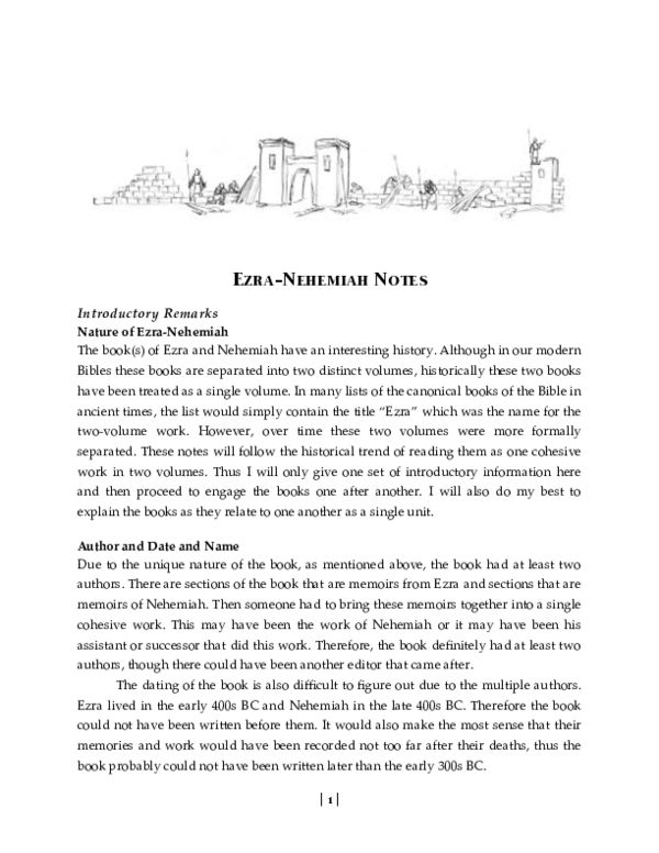 (PDF) Ezra-Nehemiah Notes