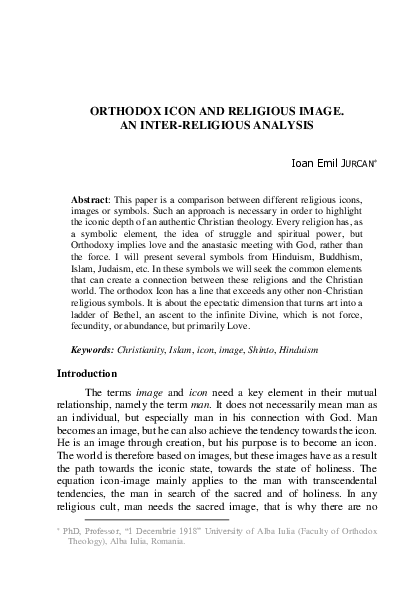 (PDF) Orthodox Icon and Religious Image. An Inter-Religious Analysis