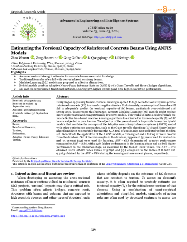 (PDF) Estimating the Torsional Capacity of Reinforced Concrete Beams ...
