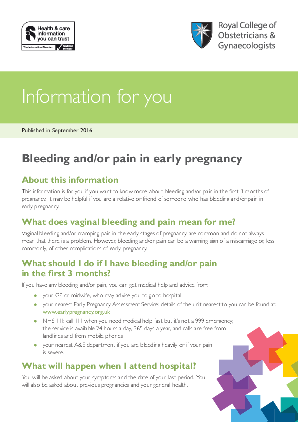 (PDF) Bleeding and Pain in Early Pregnancy