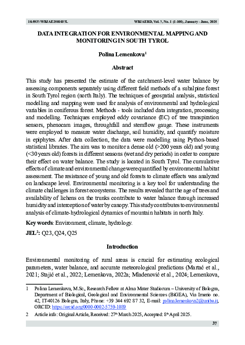(PDF) Data integration for environmental mapping and monitoring in ...
