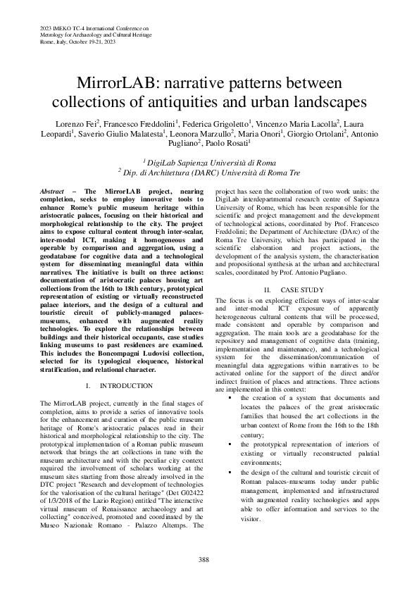 (PDF) MirrorLAB: narrative patterns between collections of antiquities ...