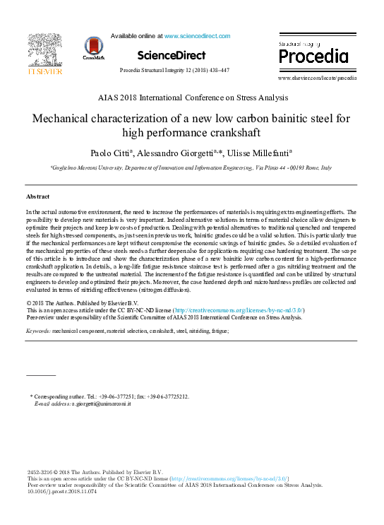 (PDF) Mechanical characterization of a new low carbon bainitic steel ...