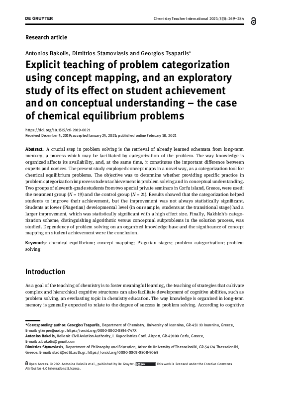(PDF) Explicit teaching of problem categorization using concept mapping ...
