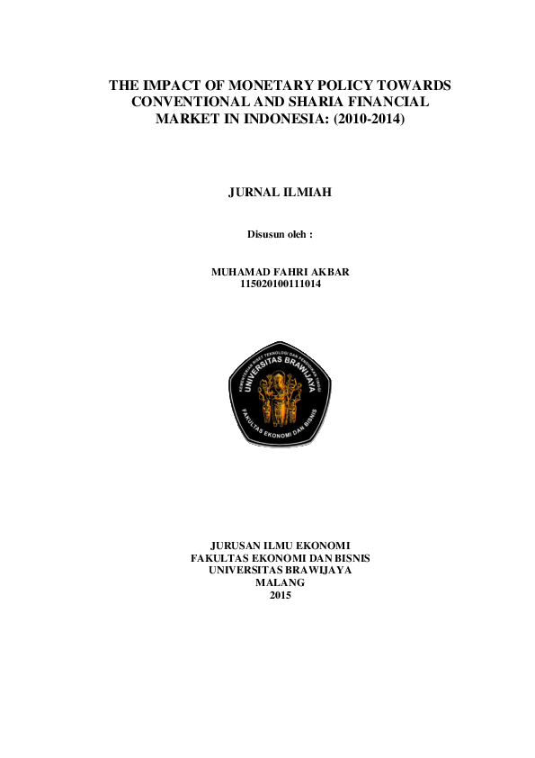 (PDF) The Impact of Monetary Policy Towards Conventional and Sharia ...