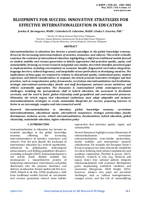 (PDF) International Journal of All Research Writings 241 BLUEPRINTS FOR ...