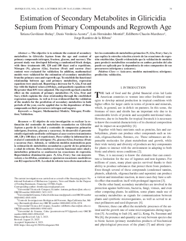 (PDF) Estimation of Secondary Metabolites in Gliricidia Sepium from ...
